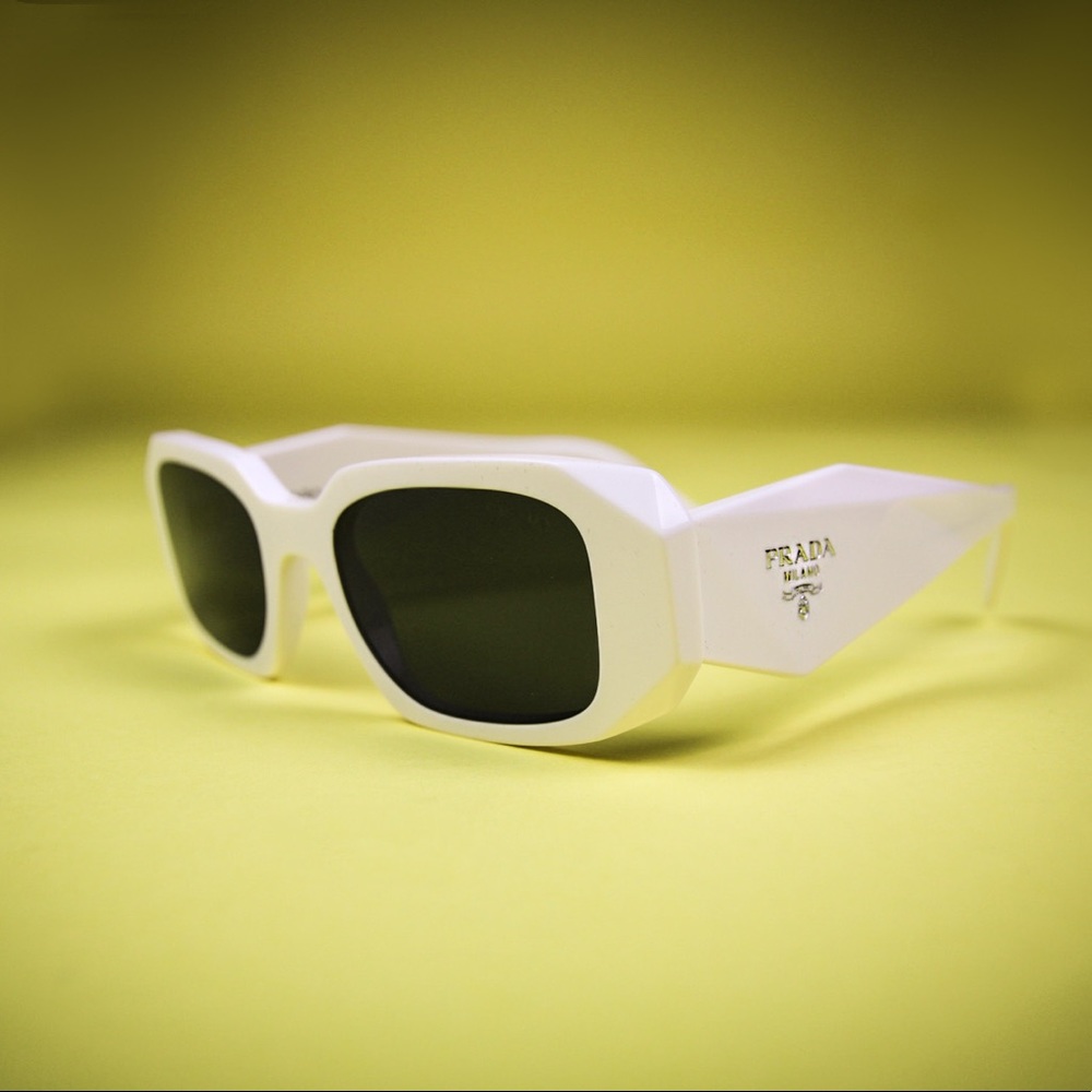 Women’s limited edition white Prada sunglasses